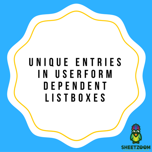 Unique Entries in Userform Dependent Listboxes